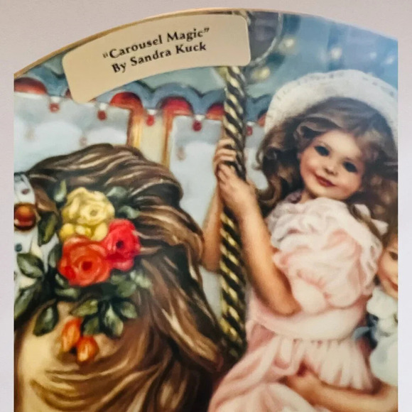 "Carousel Magic" Collector's Plate by Sandra Kuck - $39 Includes Shipping - Picture 2 of 8